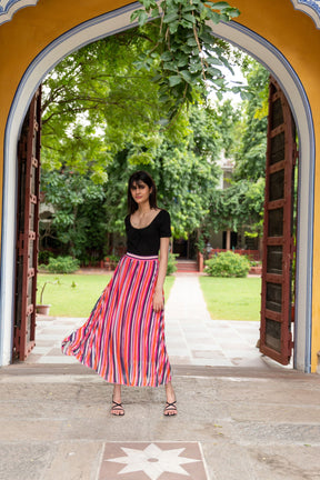 MULTICOLOUR PLEATED SKIRT