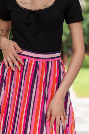 MULTICOLOUR PLEATED SKIRT