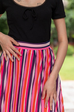 MULTICOLOUR PLEATED SKIRT