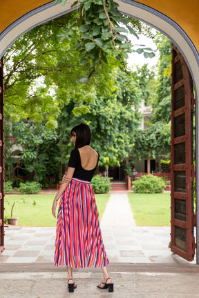 MULTICOLOUR PLEATED SKIRT