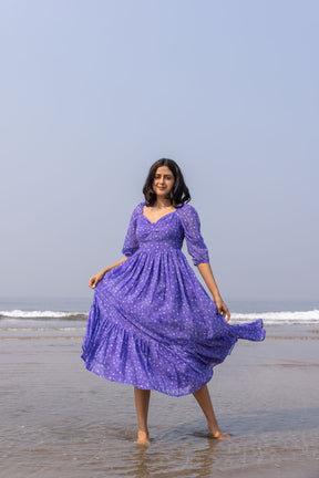PURPLE TIERED MAXI